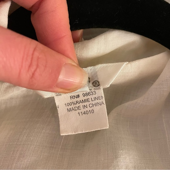 KLEEN 100% Linen Women's Elegant White Button-Down Shirt - Picture 7 of 7